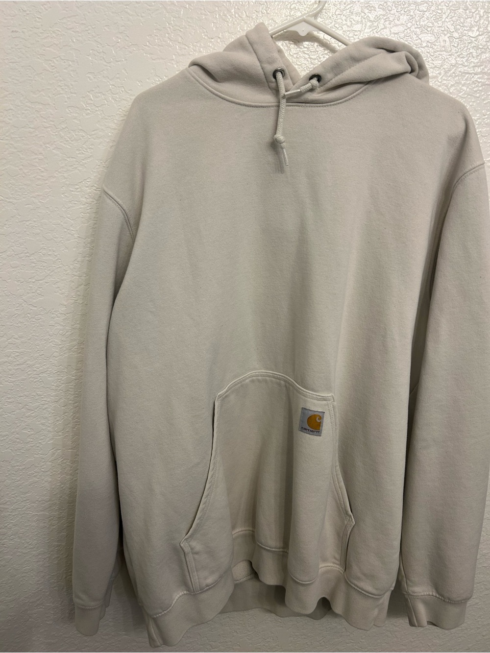 Carhartt Men's Light Cream Pullover Hoodie